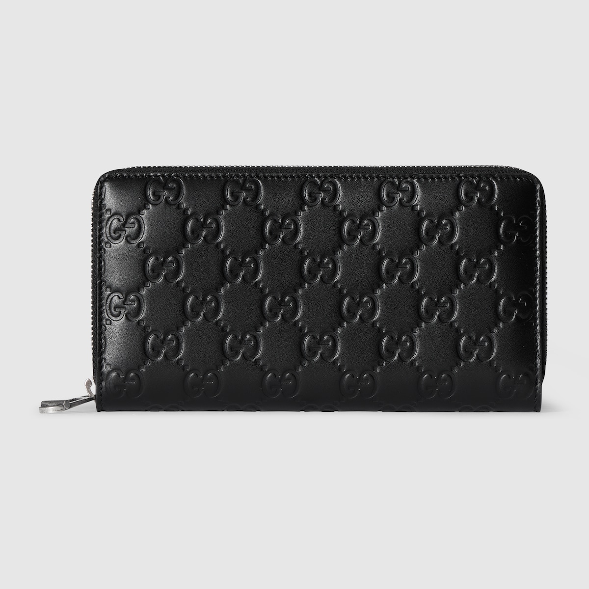 GG Emblem zip around wallet in black GG leather - thumbnail 4