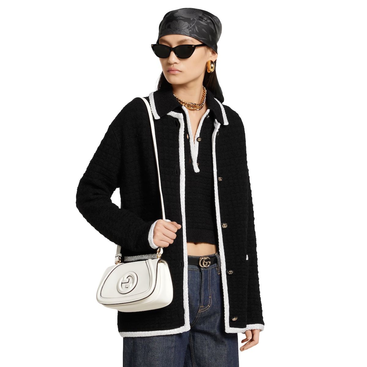 グッチ ブロンディ〕ミニ ショルダーバッグ ・ホワイト レザー | GUCCI公式