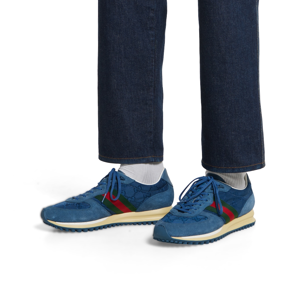 Men's Gucci Re-Motion sneaker in blue Original GG canvas