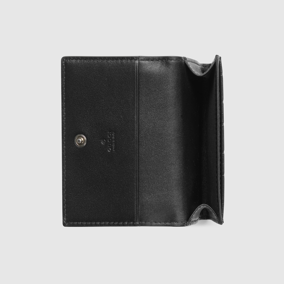 GUCCI ケース 黒 レザー GUCCI グッチ GG カードケース 小銭入れ付き パスケース 定期入れ