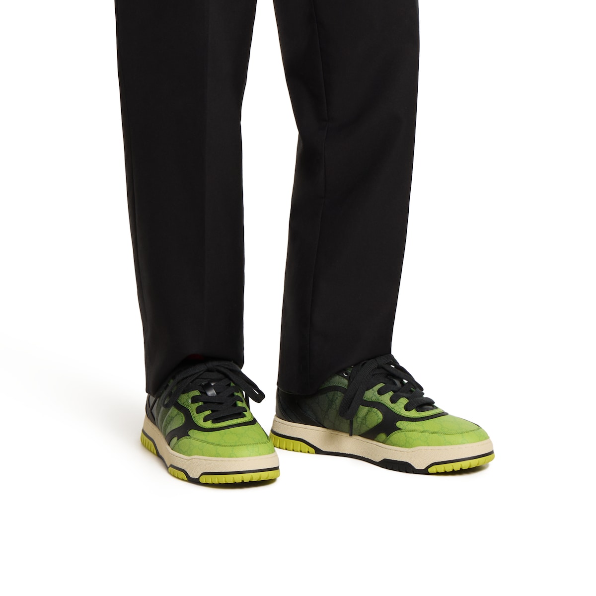 Men's Gucci Re-Web sneaker in gradient green GG Supreme Men's Gucci Re-Web sneaker in gradient green GG Supreme