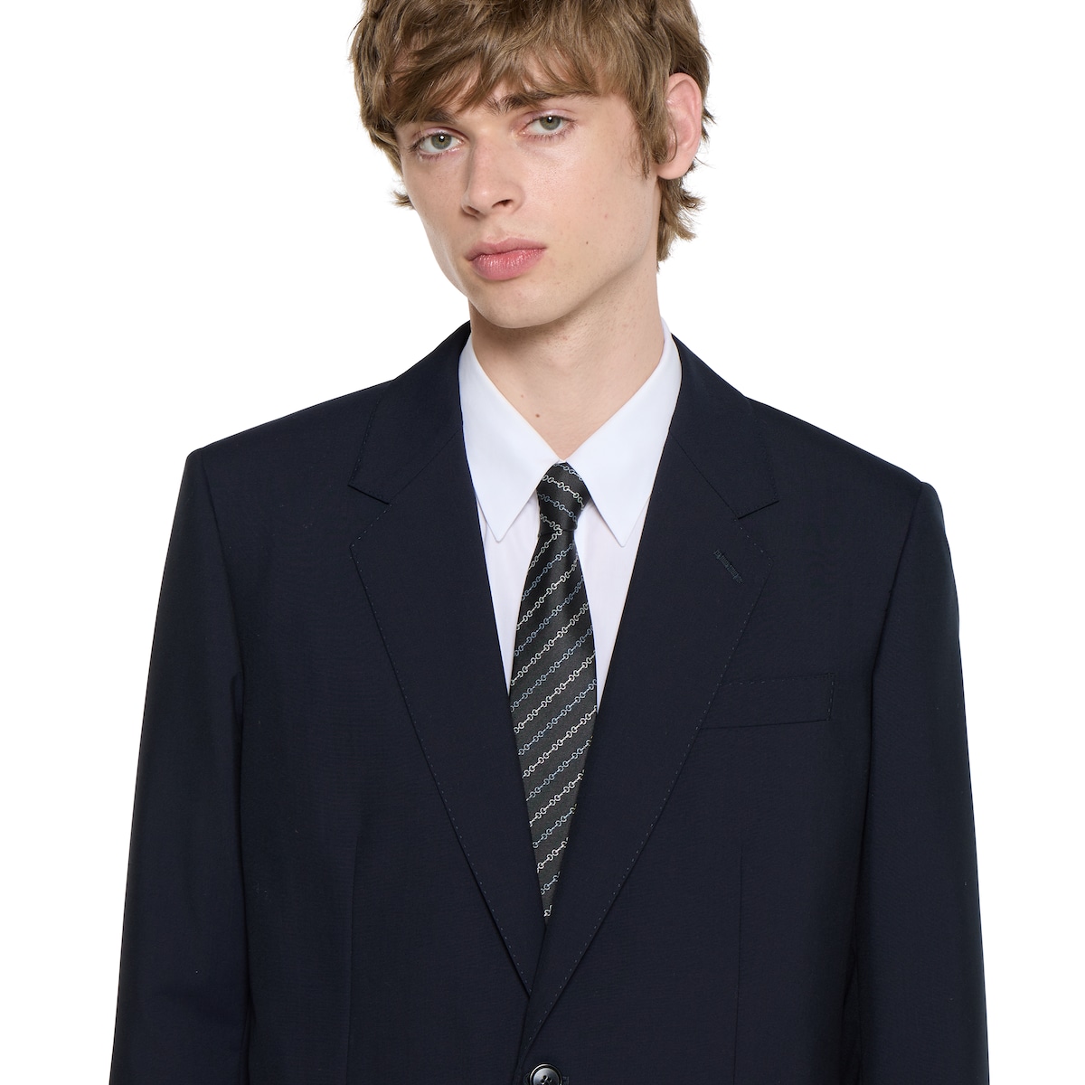 ホースビット シルクジャカード ネクタイ ・ダークブルー | GUCCI公式