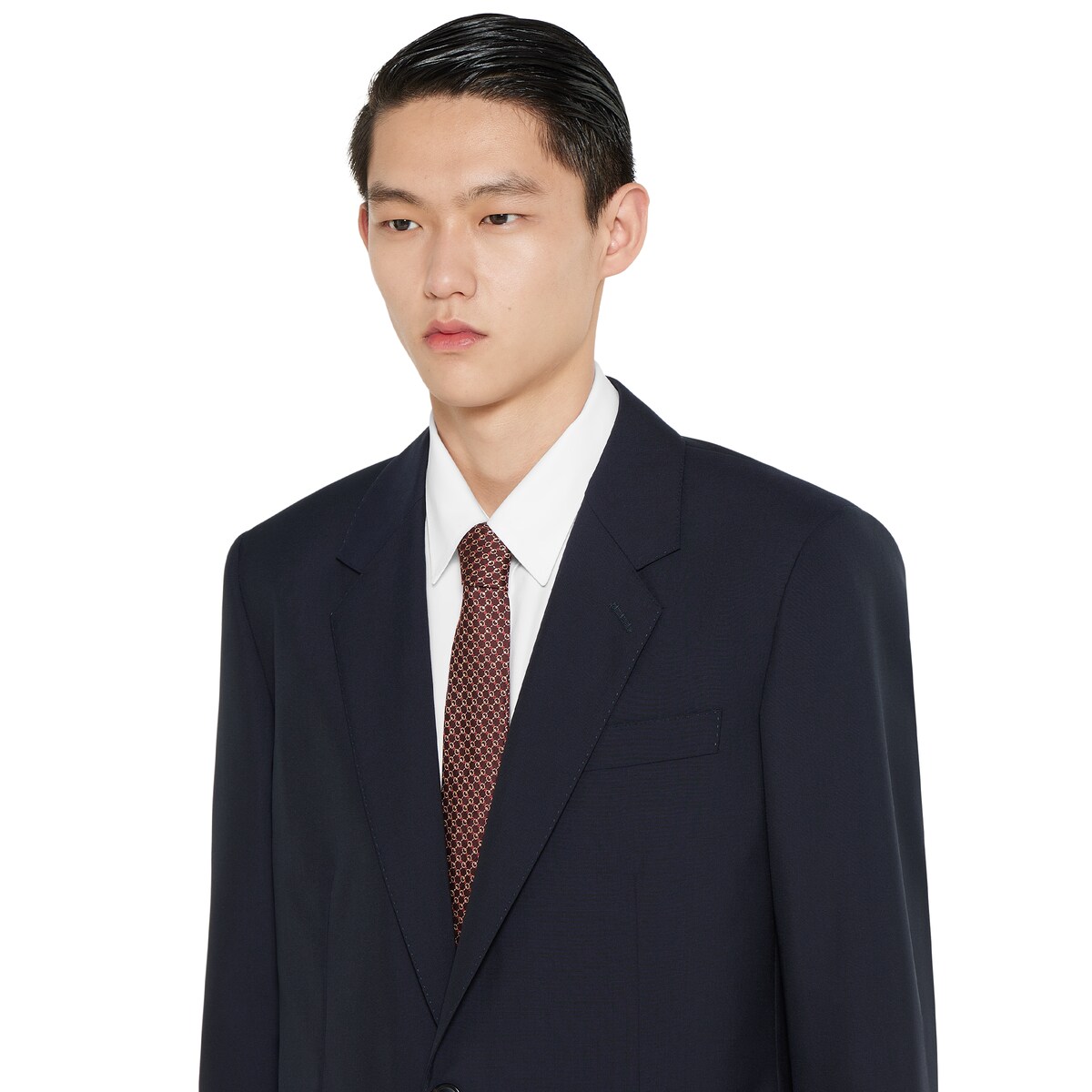 ホースビット シルクジャカード ネクタイ ・ダークレッド | GUCCI公式