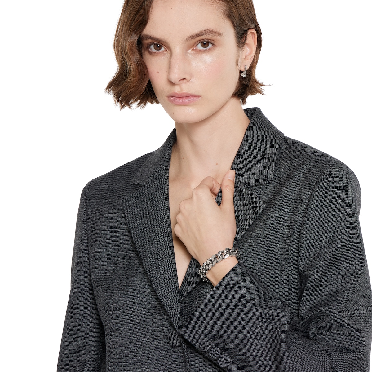 GUCCI 新品同様品　エナメルエングレービングチェーンブレスレット　刻印18 グッチ シグネチャー エングレービング チェーン ブレスレット