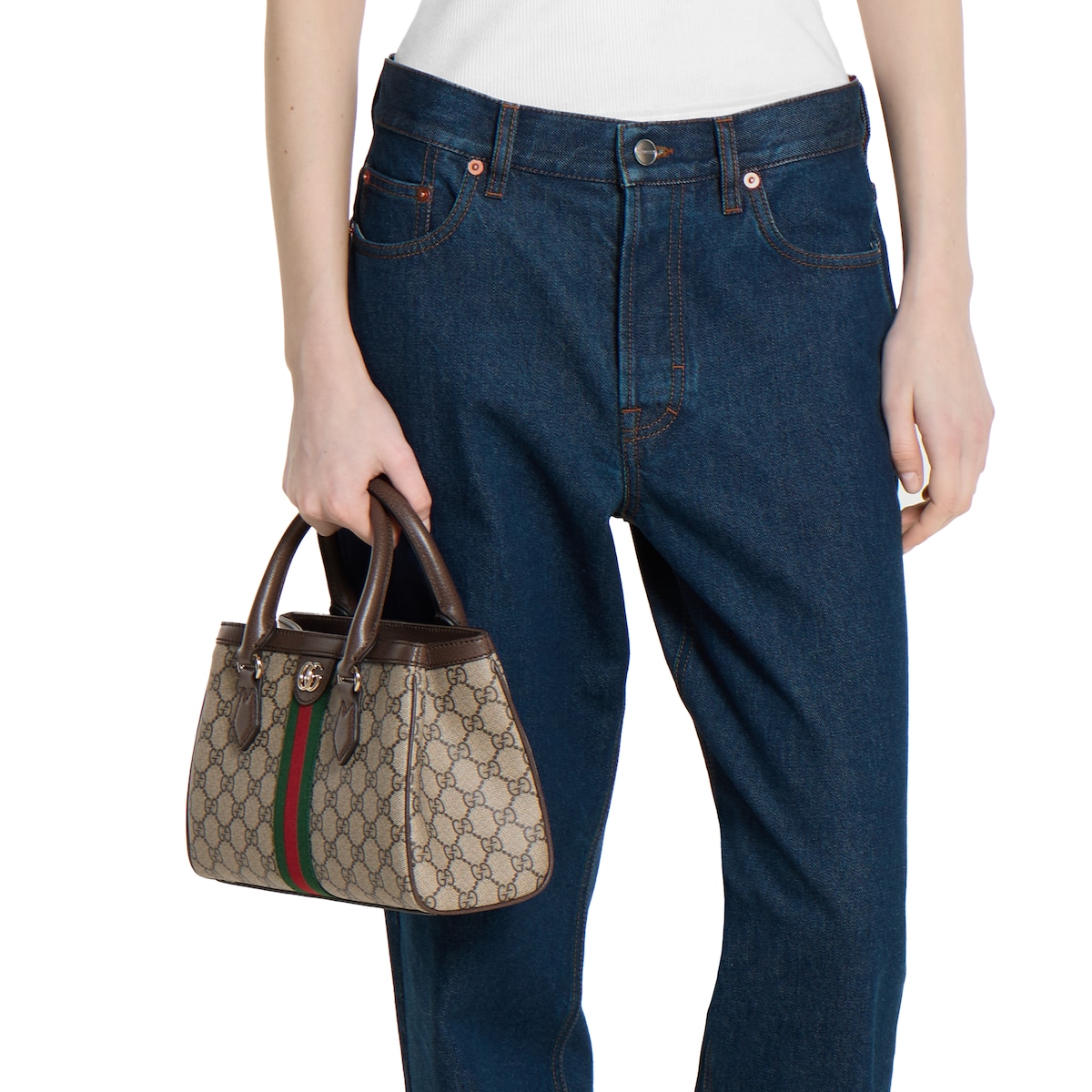 オフィディア〕スモール トートバッグ ・ベージュ＆ブラウン GG