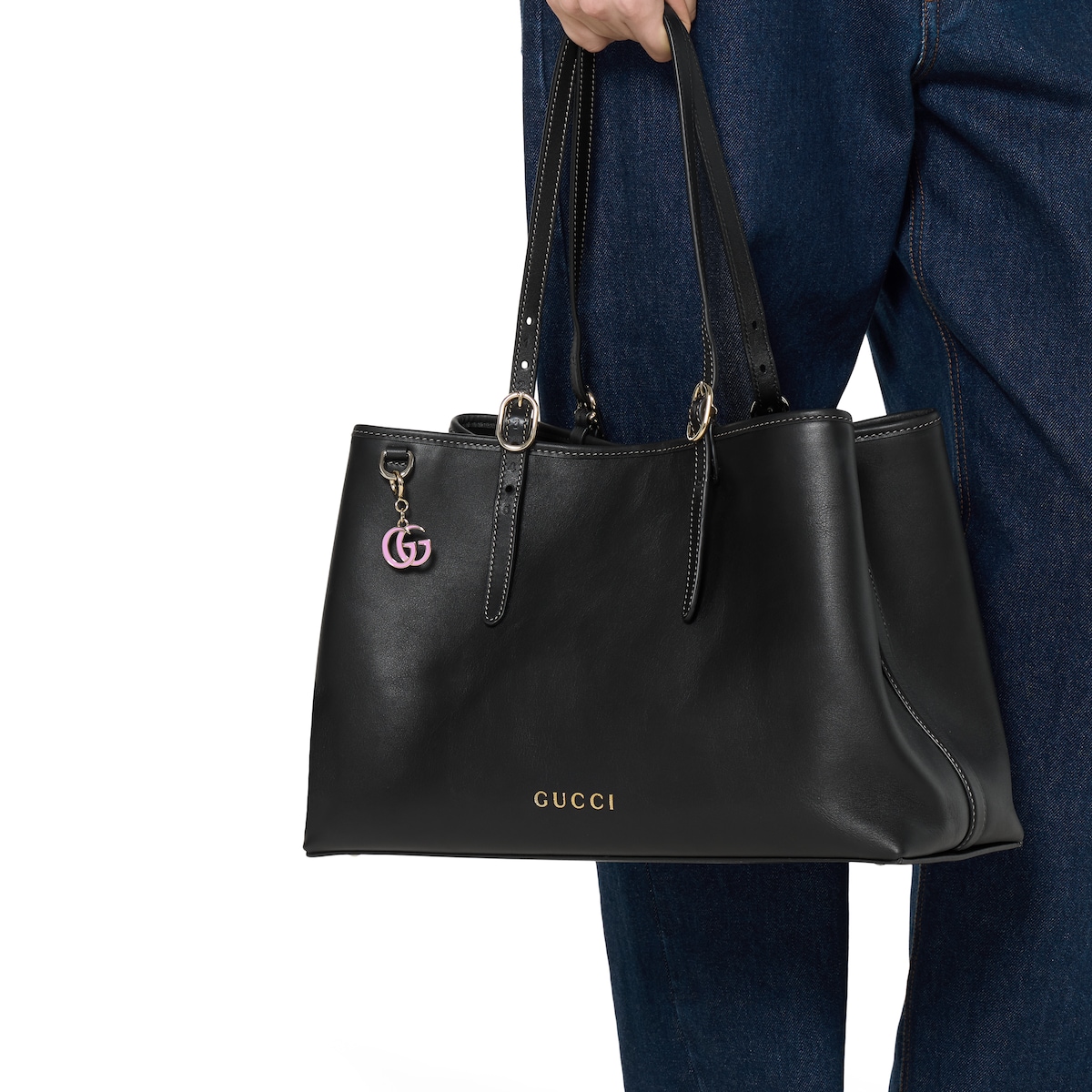 ダブルG バッグ チャーム ・ピンク エナメル | GUCCI公式