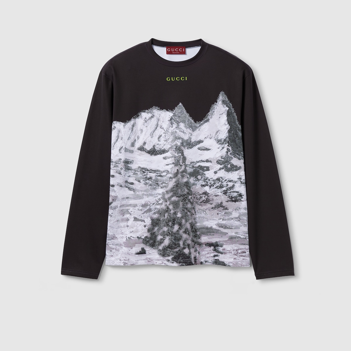 極美品/XL相当 GUCCI Tシャツシェリーライン ポルカドット 半袖 黒×白 Printed cotton jersey T-shirt in black | GUCCI® US