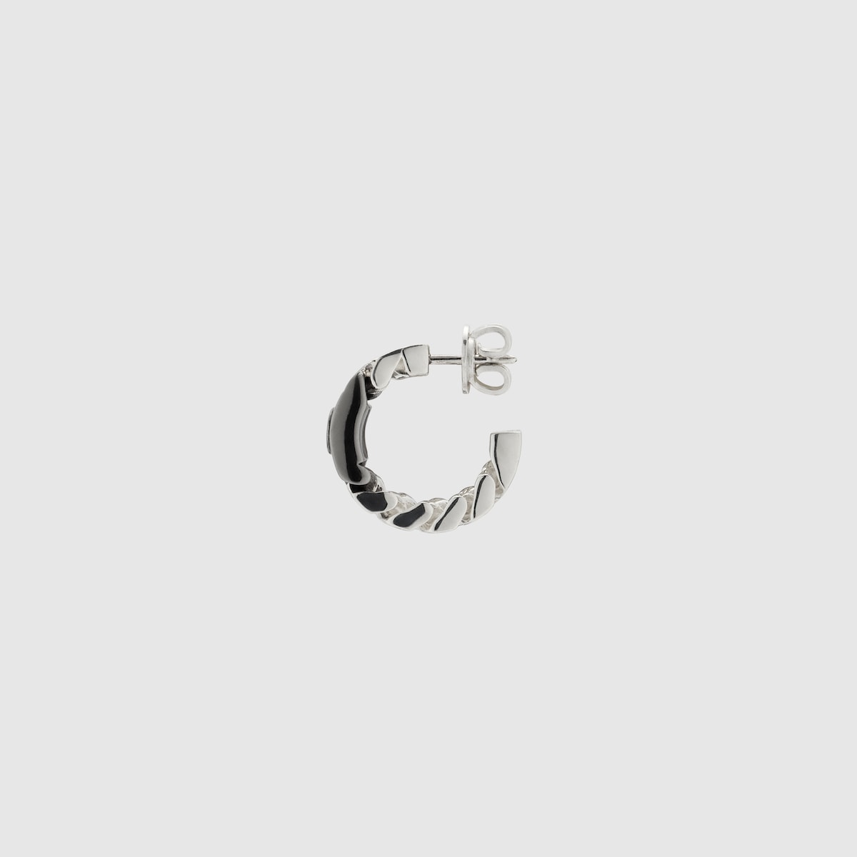 Gucci Interlocking mini earrings in 925 sterling silver - thumbnail 3