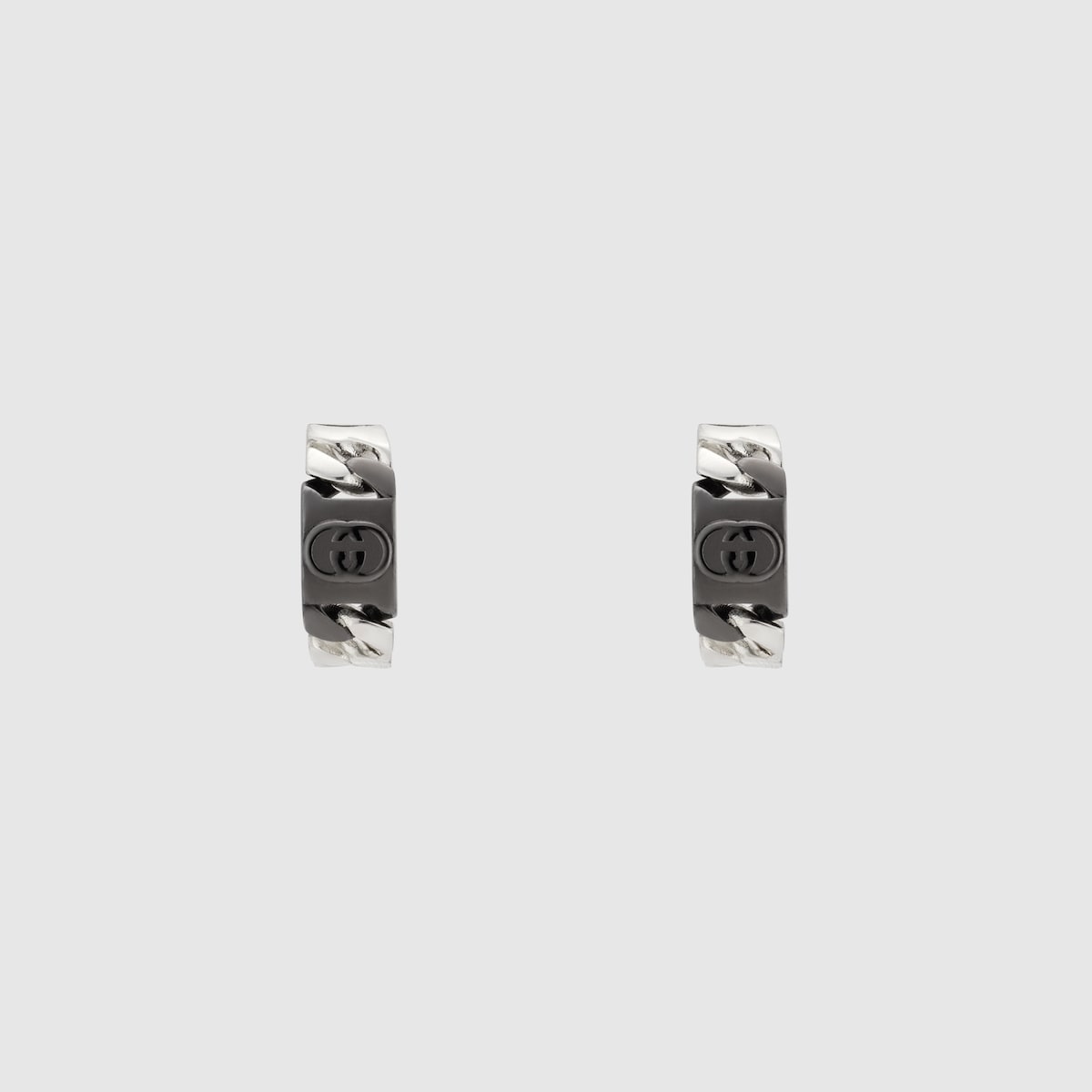 Gucci Interlocking mini earrings in 925 sterling silver - thumbnail 4