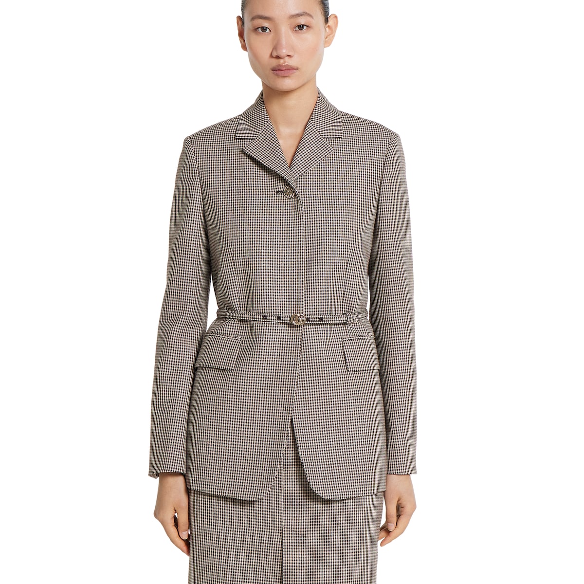 43万新品□44=XS□GUCCI グッチ総カシミアチェックジャケット