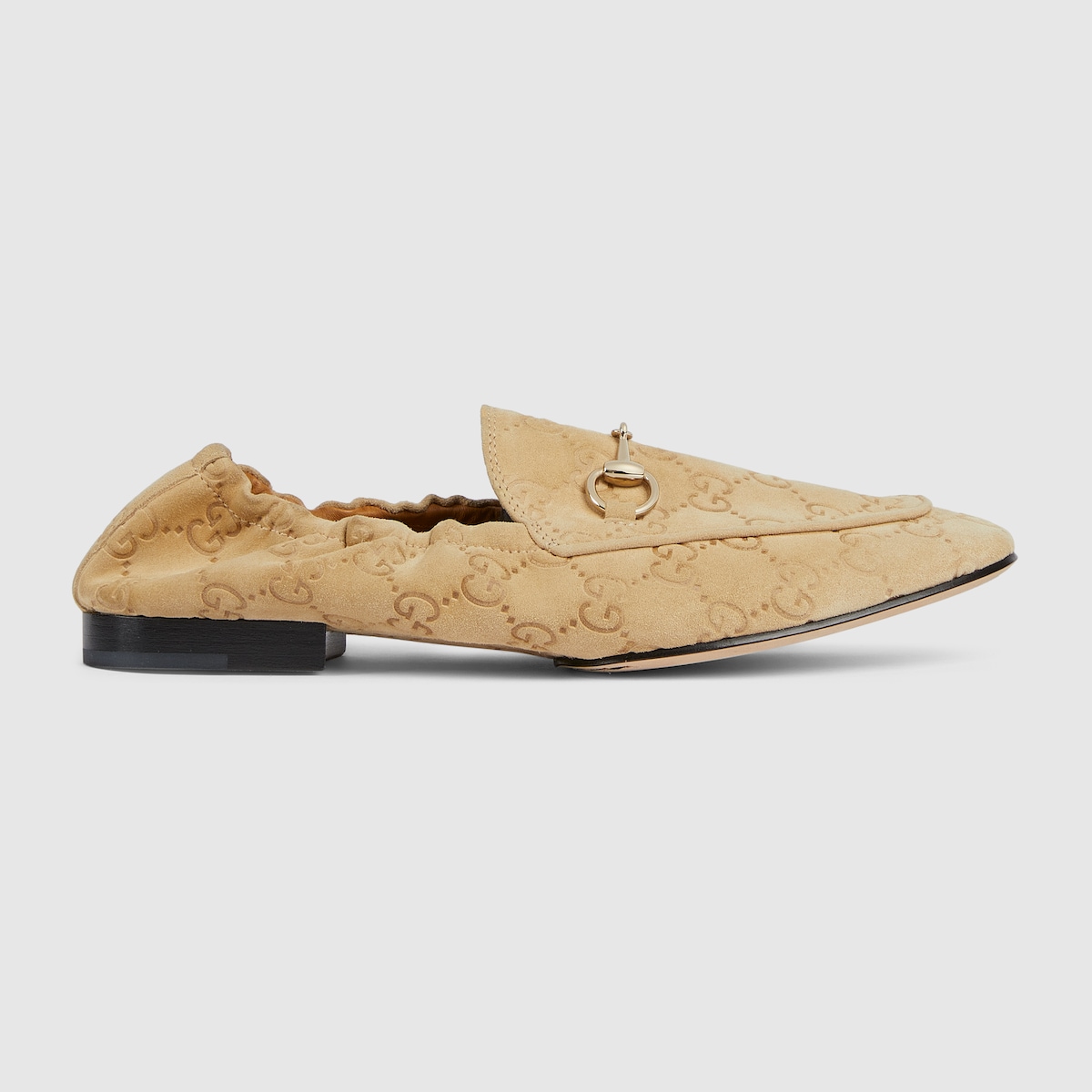 Women's Jordaan loafer in beige GG suede - thumbnail 7