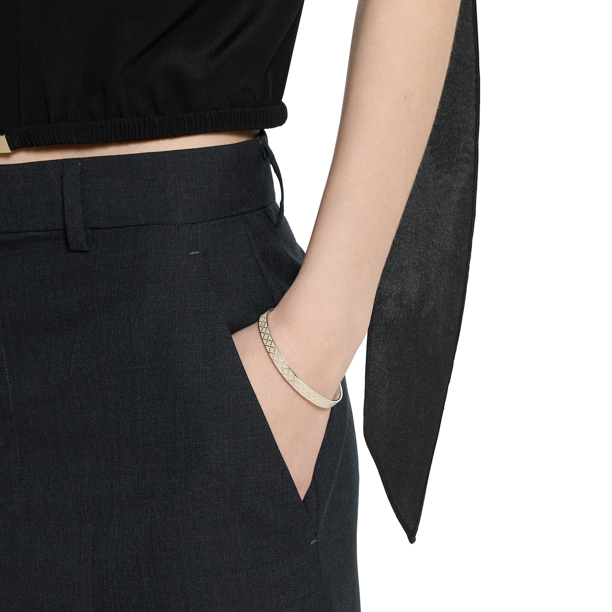 グッチ ディアマンテ〕カフブレスレット ・スターリングシルバー