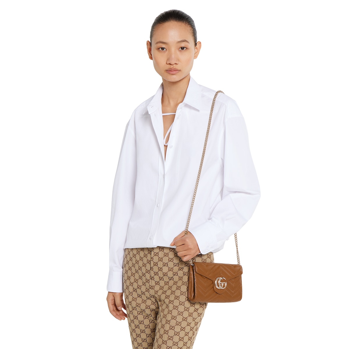 Gucci GGパターン 長財布 チェーンストラップ付き GUCCI グッチ