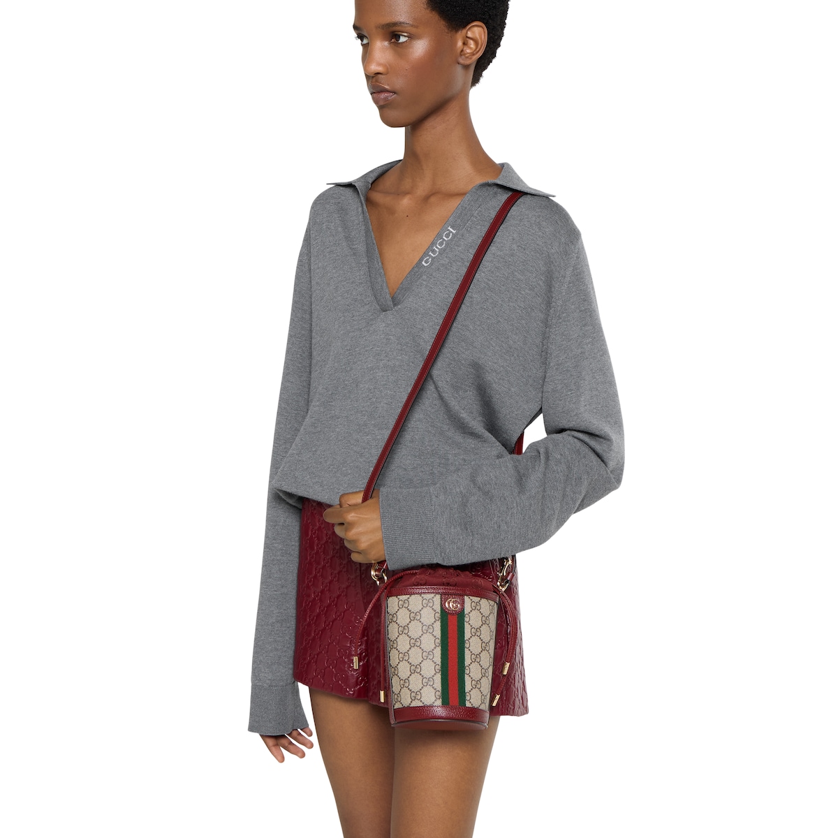 Ophidia mini bucket bag in beige and brown GG fabric | GUCCI® US