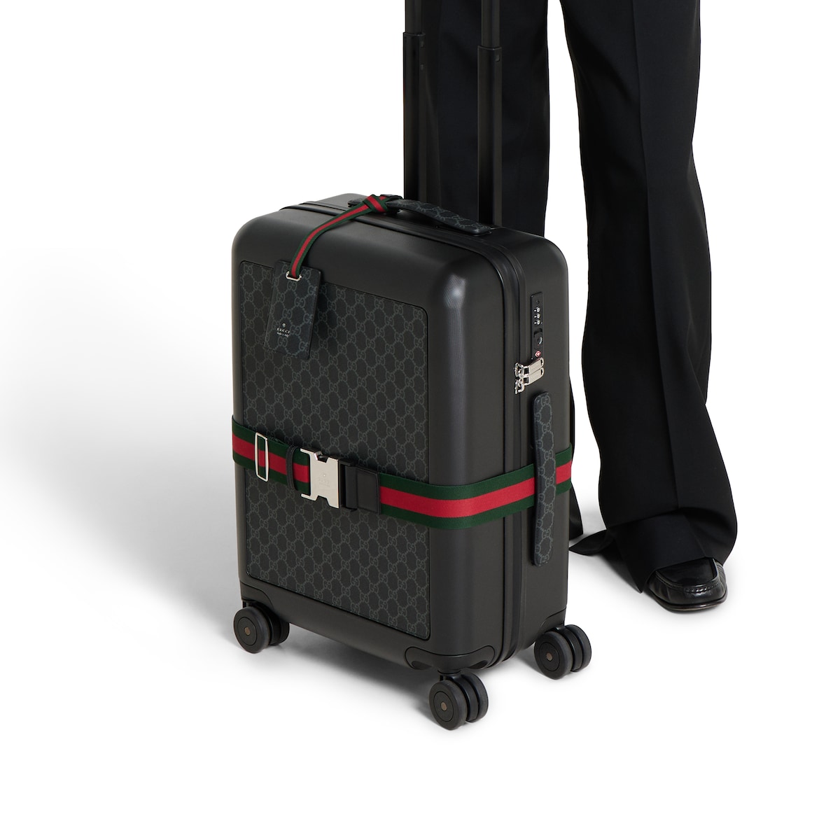 エラスティック ウェブ ストライプ ラゲージ バンド ・グリーン