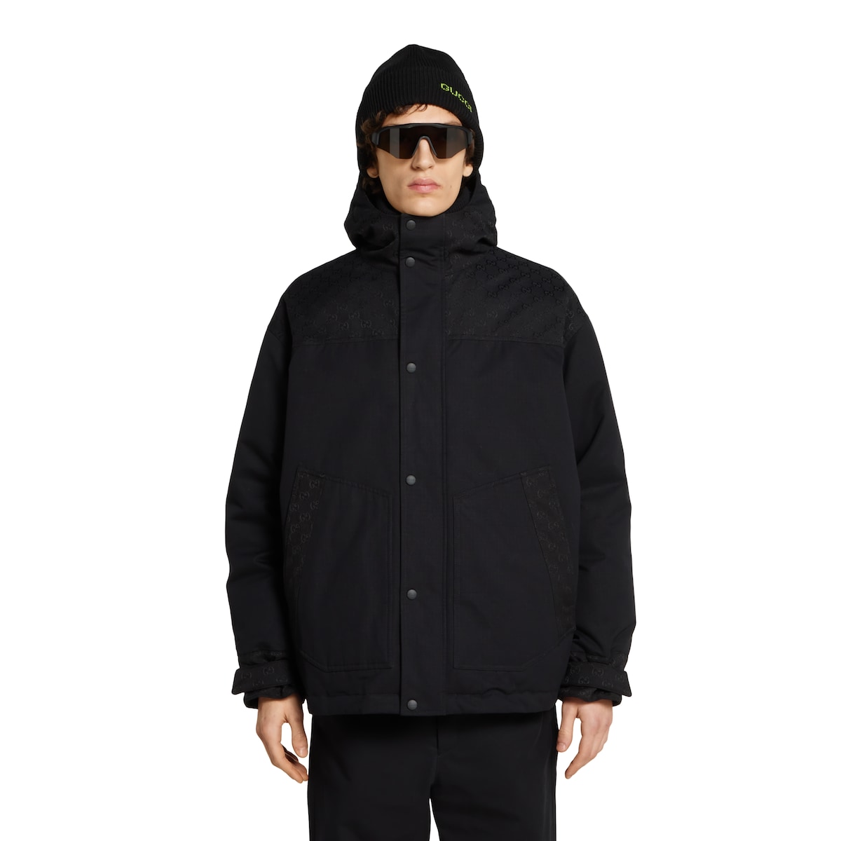R⭐︎CLASSICAC COAT BLACK Cotton ripstop padded jacket in black | GUCCI® US