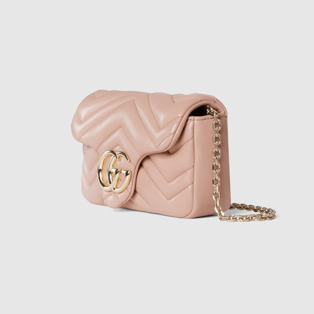 GG Marmont mini shoulder bag in pink beige leather | GUCCI® US