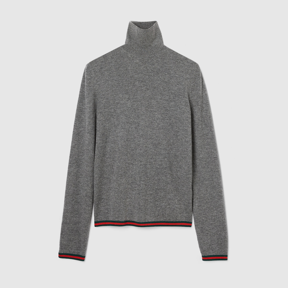 GUCCI グレー タートルネックニット M Fine soft cashmere turtleneck in grey | GUCCI® US