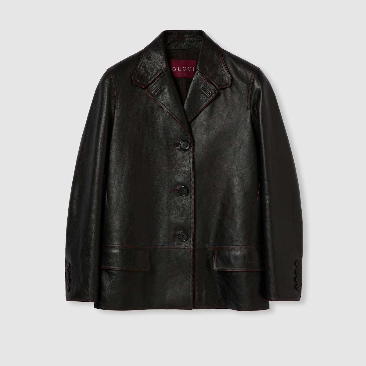 ソフトエイジングエフェクト レザー ジャケット ・ブラック＆ブラウン