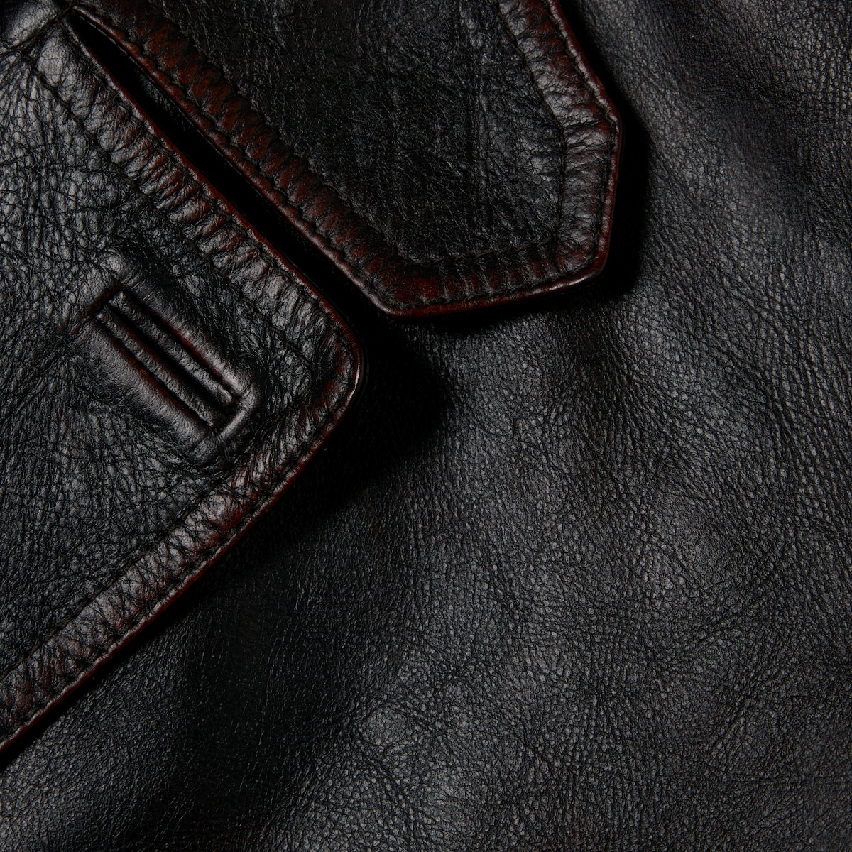 ソフトエイジングエフェクト レザー ジャケット ・ブラック＆ブラウン