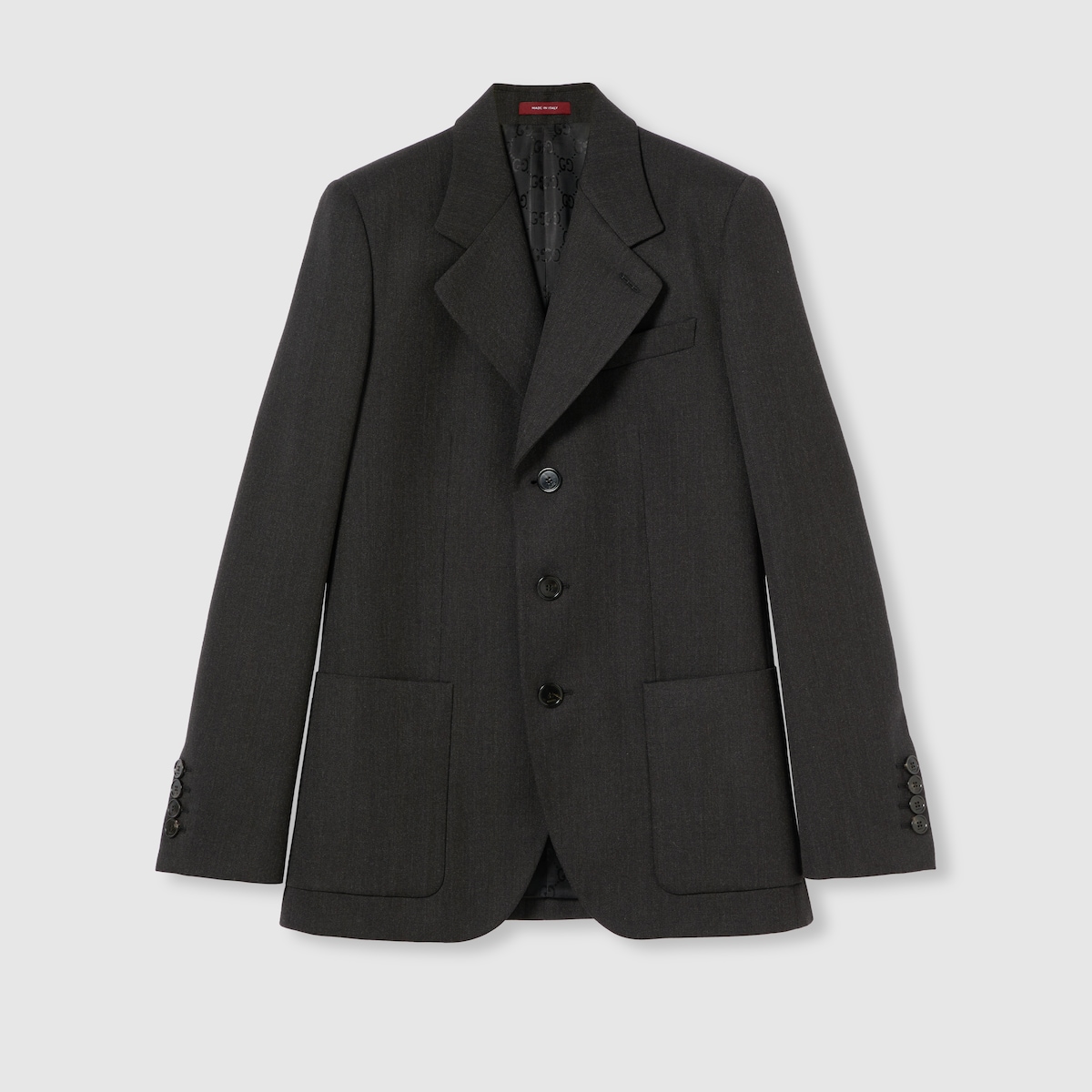 Wool mohair jacket in dark grey | GUCCI® US