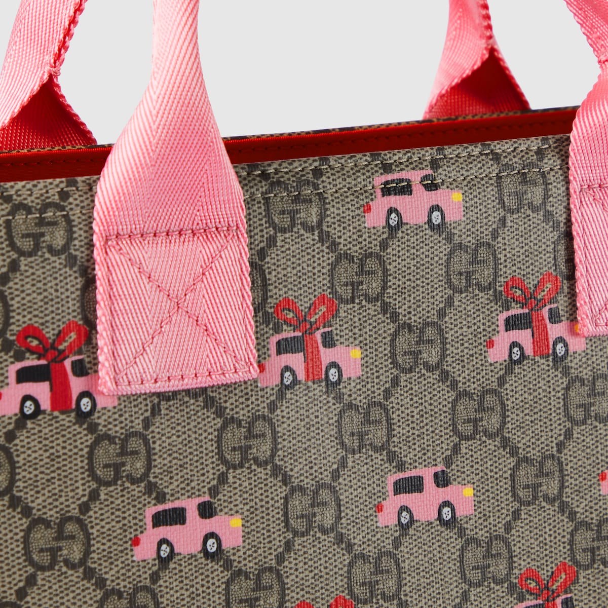 Children's printed GG tote bag in beige and brown GG Supreme - thumbnail 2