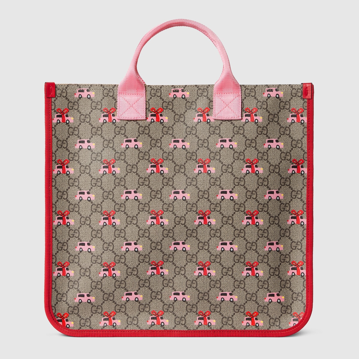 Children's printed GG tote bag in beige and brown GG Supreme - thumbnail 3