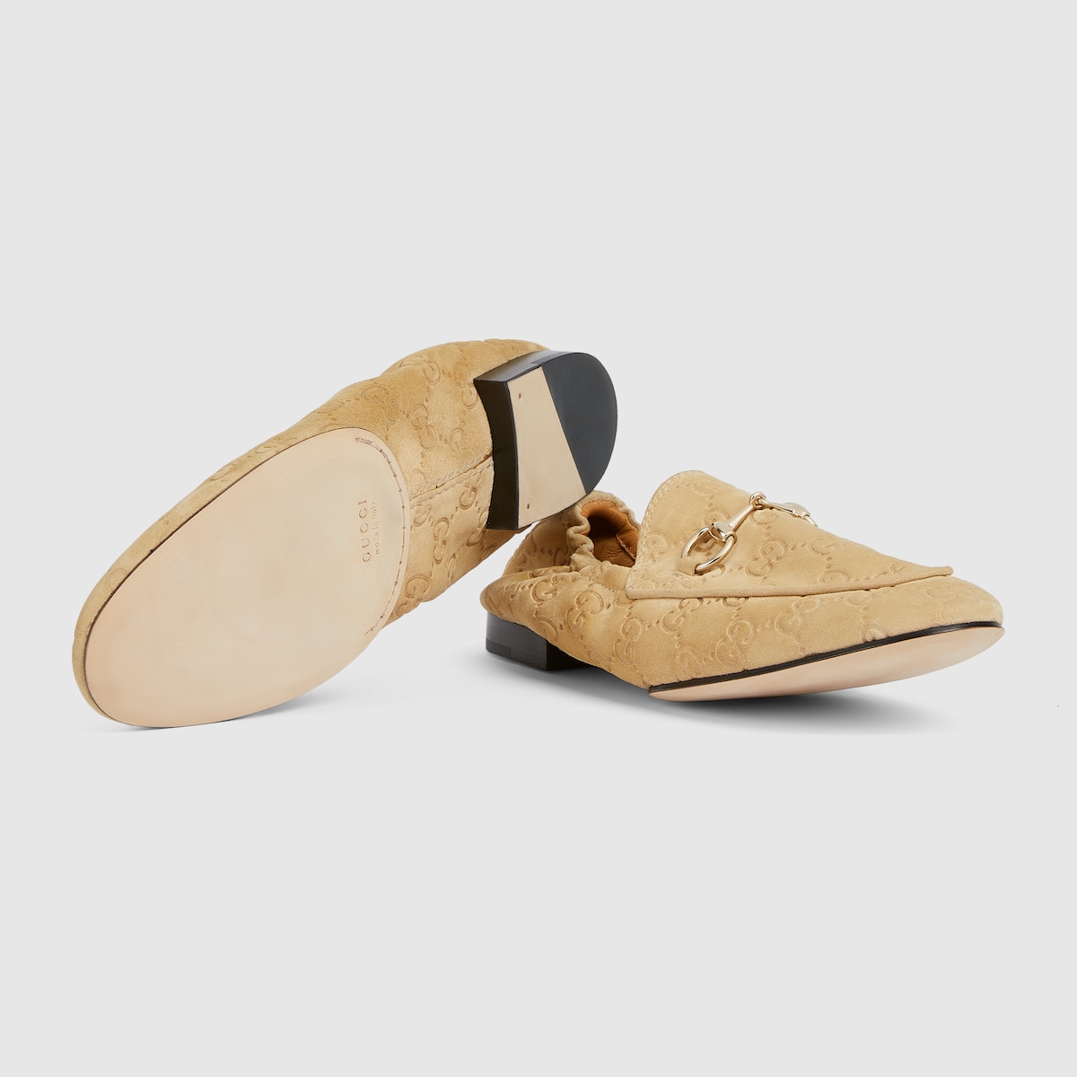 Women's Jordaan loafer in beige GG suede - thumbnail 3