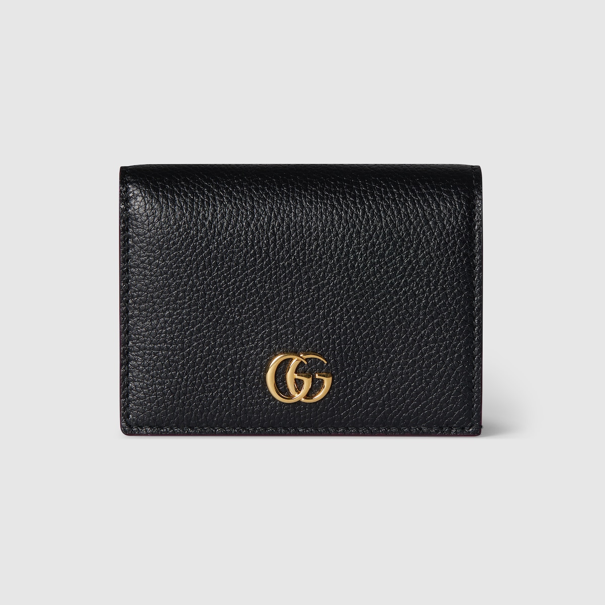 Bi-color GG Marmont small wallet in black and red leather