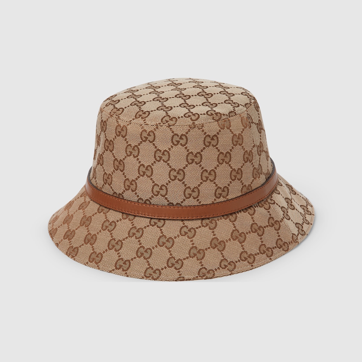 GUCCI バケットハット ベージュ GG GGキャンバス バケットハット ・ベージュ&ダークブラウン