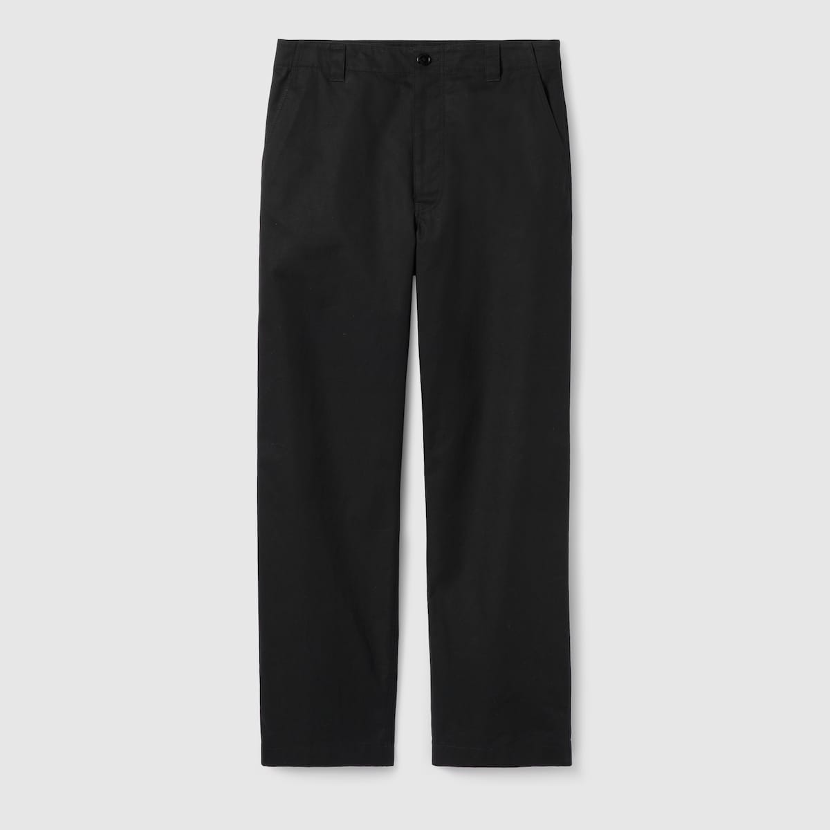 ウェブ ストライプ ディテール コットンツイル パンツ ・ブラック