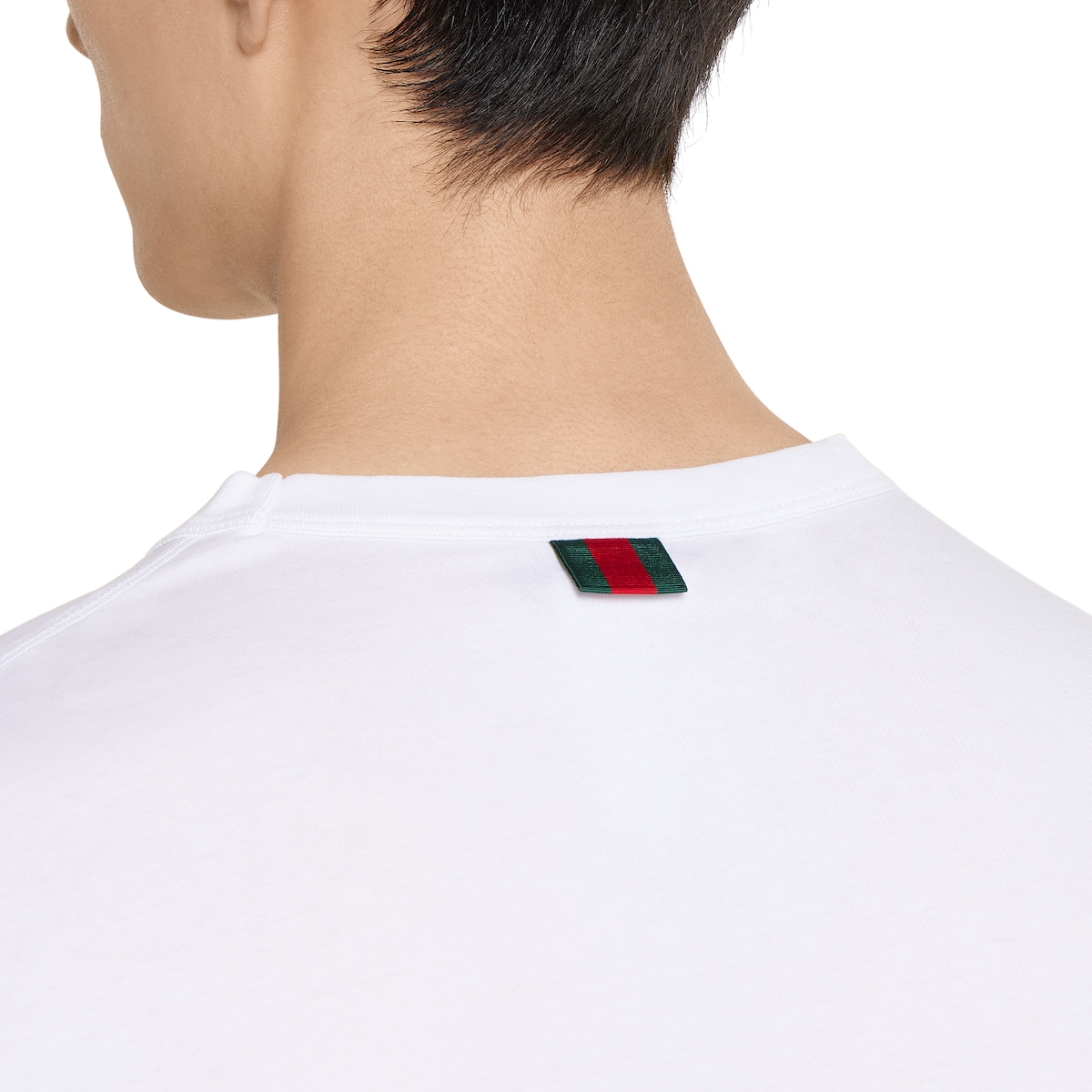 Light cotton jersey T-shirt in white | GUCCI® US