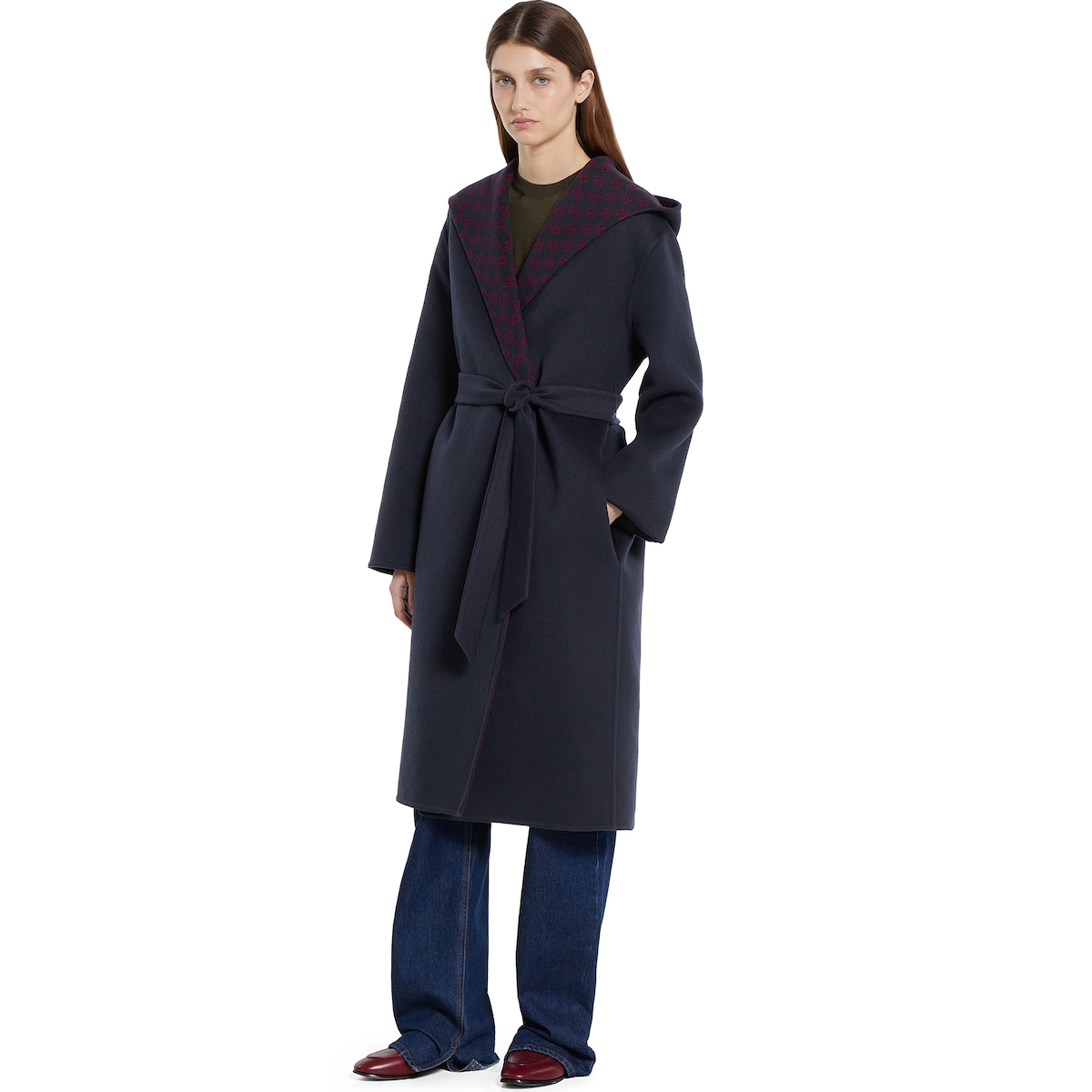 【希少】GUCCI シェリーライン　ウールコート　ネイビー GUCCI - グッチ シェリーライン インターロッキング フェイク