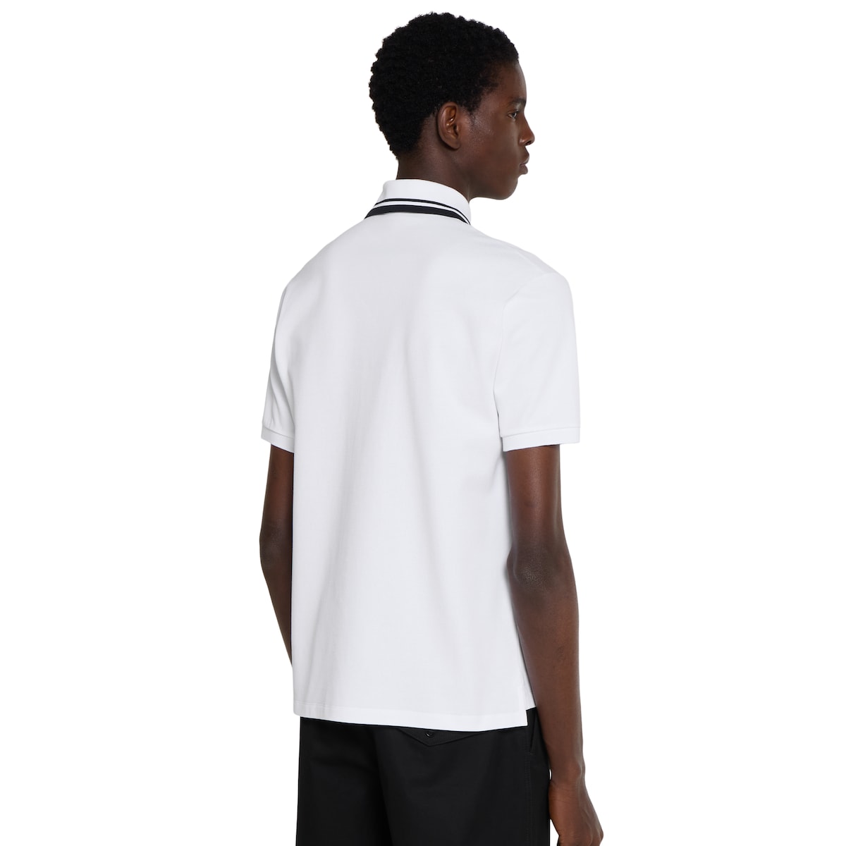 Cotton piquet polo shirt with embroidery in white | GUCCI® US