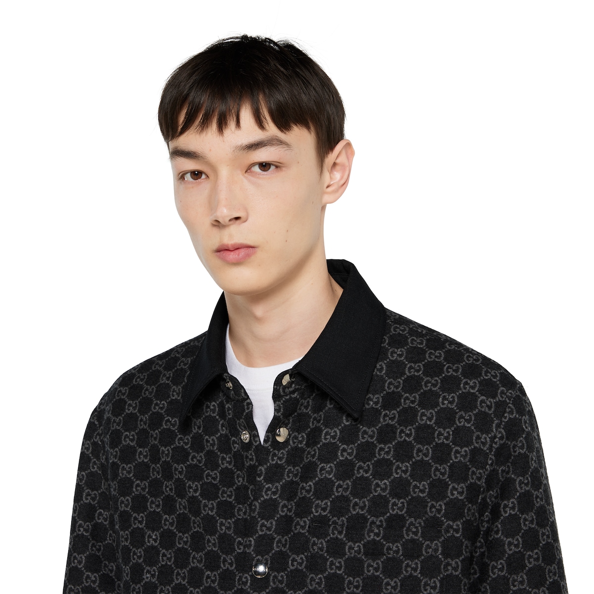 ブラッシュド GGフランネル ジャケット ・ダークグレー＆グレー