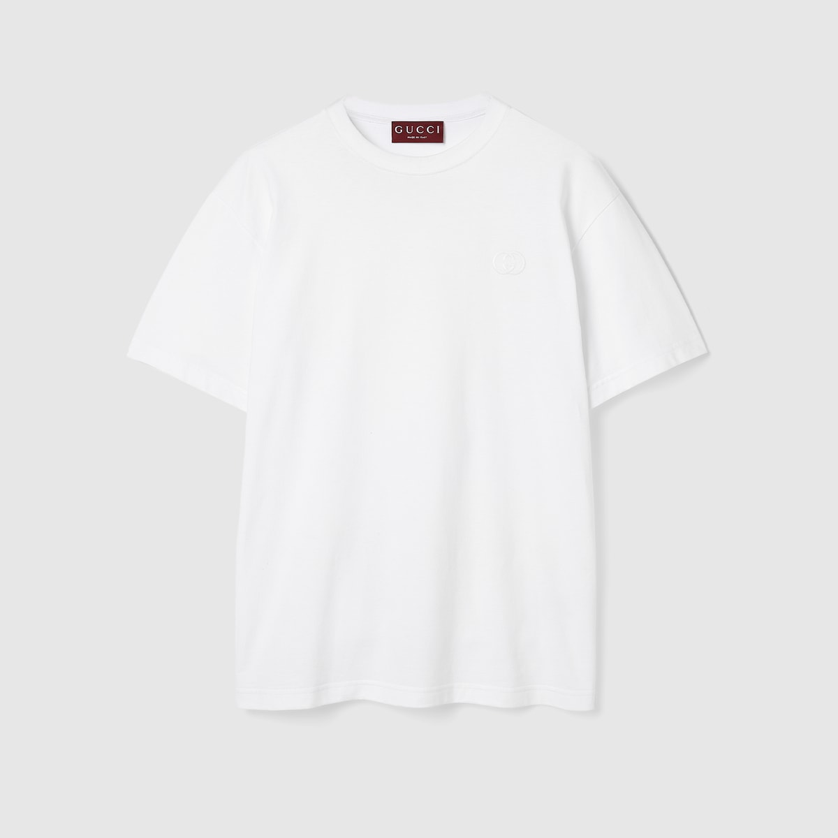 Gucci Tシャツ Cotton jersey T-shirt with embroidery in white | GUCCI® US