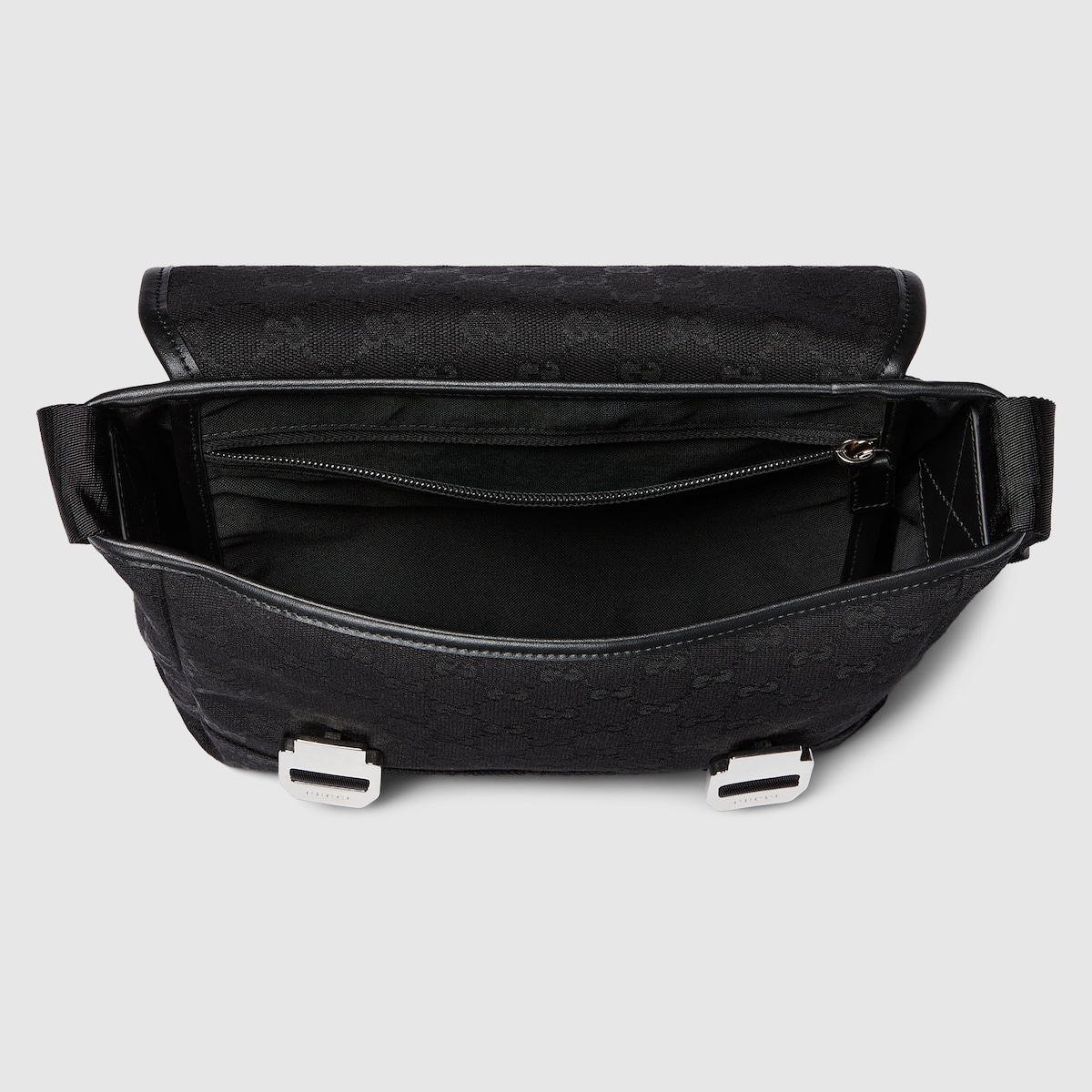 GUCCI ボディバッグ GGキャンバス レザー クロスボディ GGキャンバス スモール クロスボディバッグ ・ブラック GGスプリーム