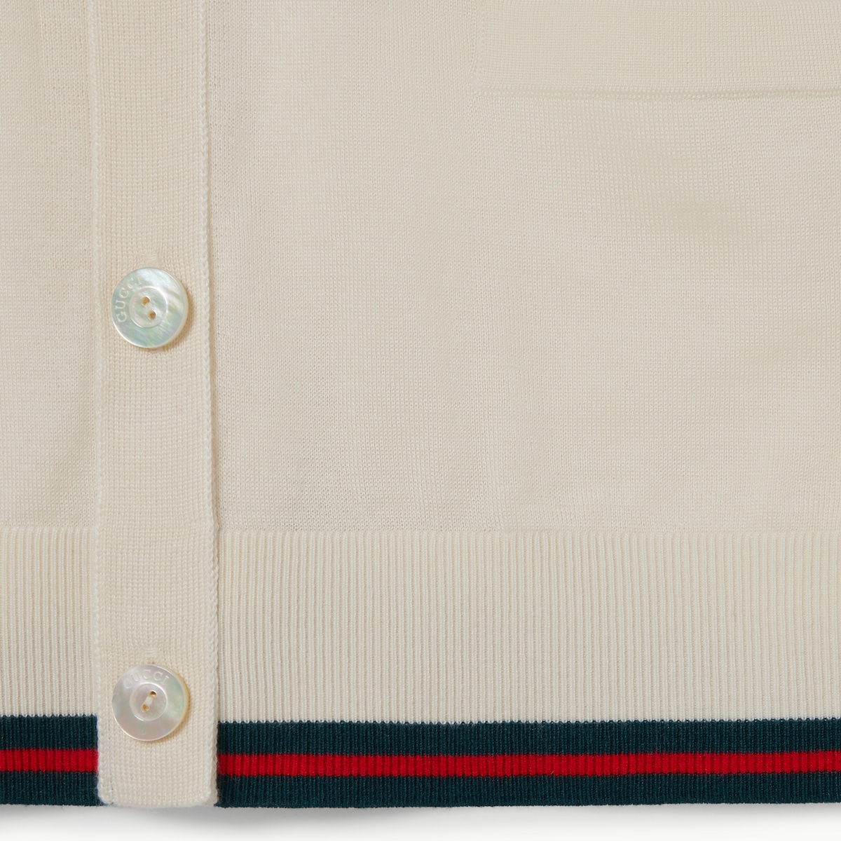 Extra fine cashmere silk cardigan in white | GUCCI® US