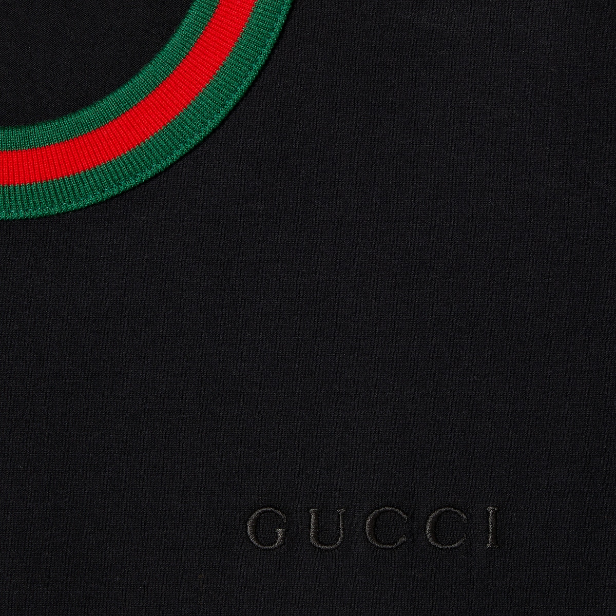 Cotton jersey T-shirt in black