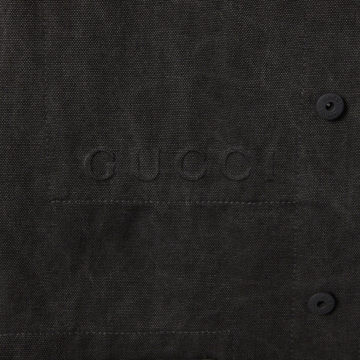 Delavé cotton canvas jacket in dark grey | GUCCI® FI