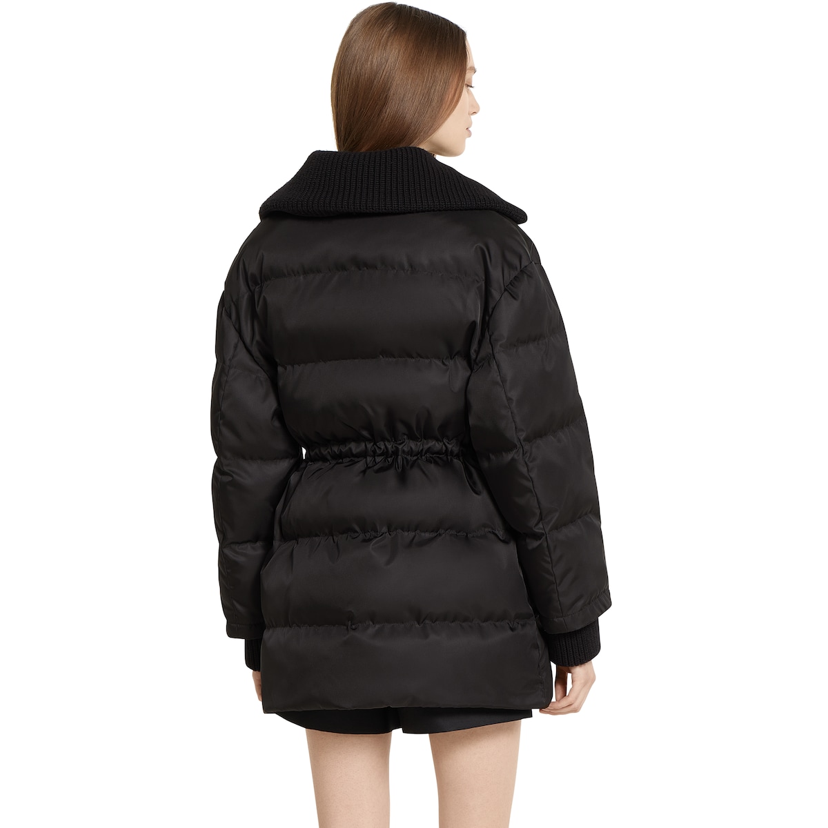 Gabardine fine nylon jacket with logo in black - thumbnail 4