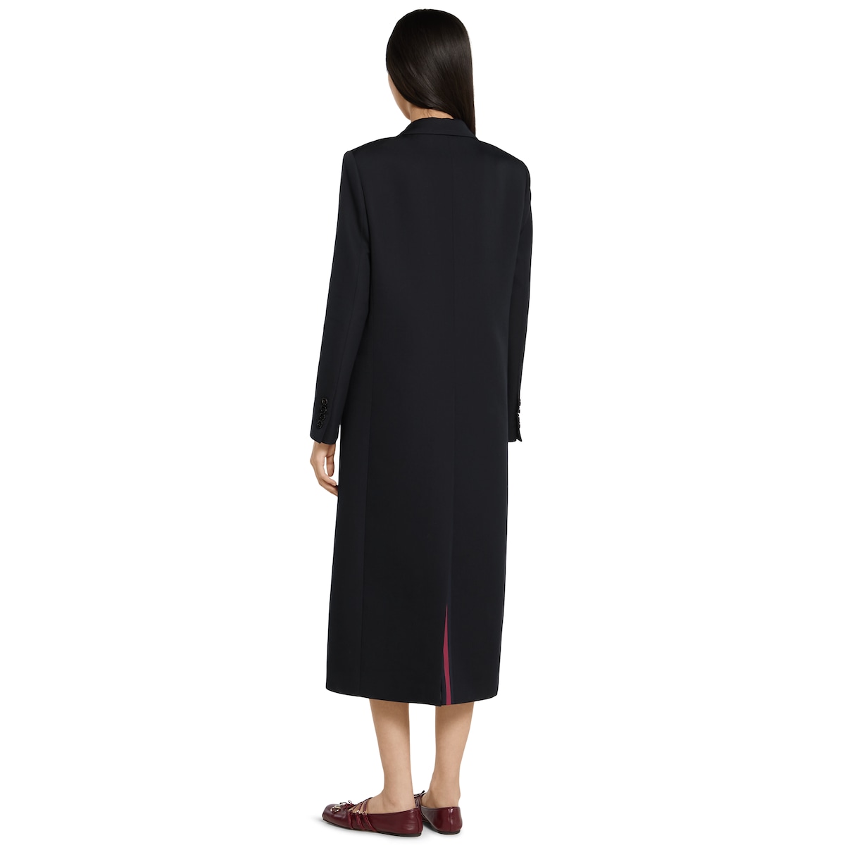 Double wool coat in navy | GUCCI® US