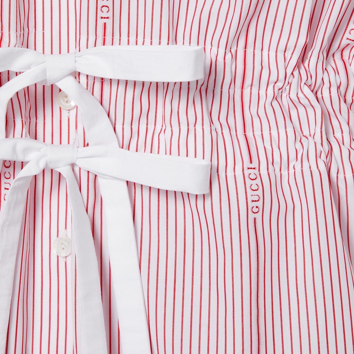 その他 GUCCI Gucci cotton fil coupé shirt in white and red | GUCCI® US
