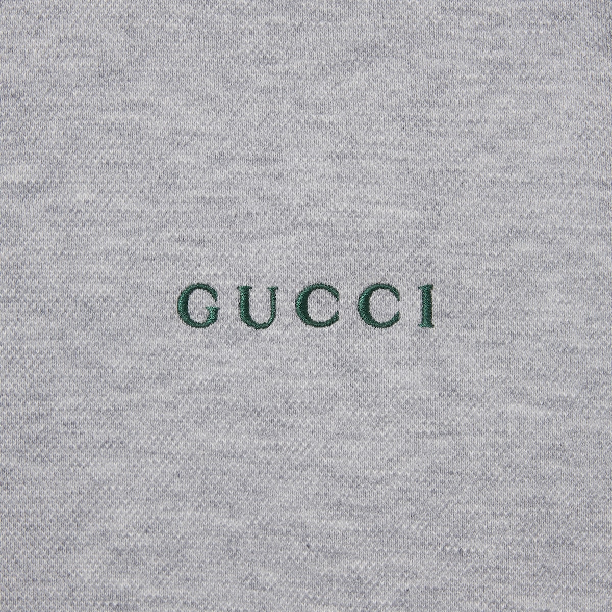 Cotton piquet double zip jacket in grey mélange | GUCCI® US