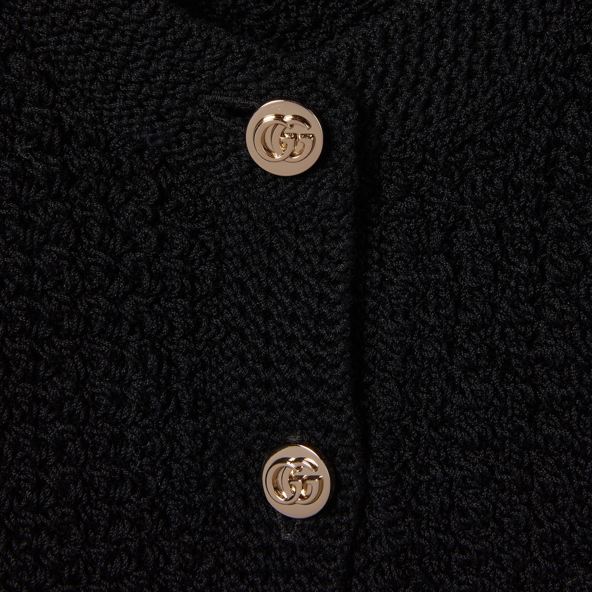 Stretch cotton knit cardigan in black | GUCCI® US