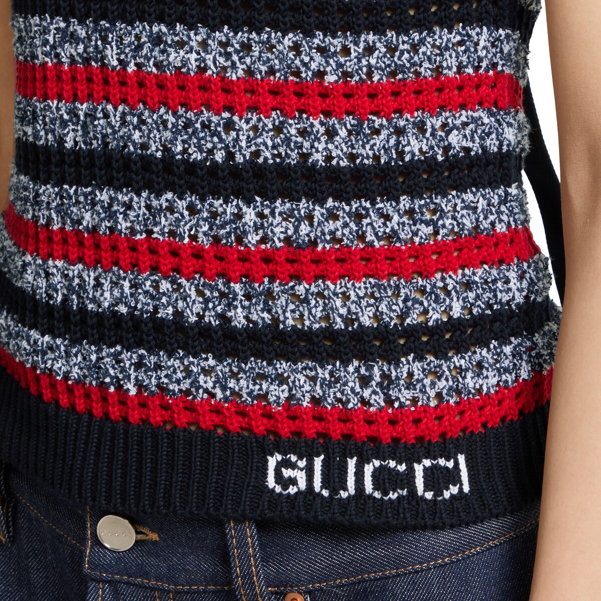 KUME クメ STRIPED KNITTED HALTER TOP KUME クメ STRIPED KNITTED