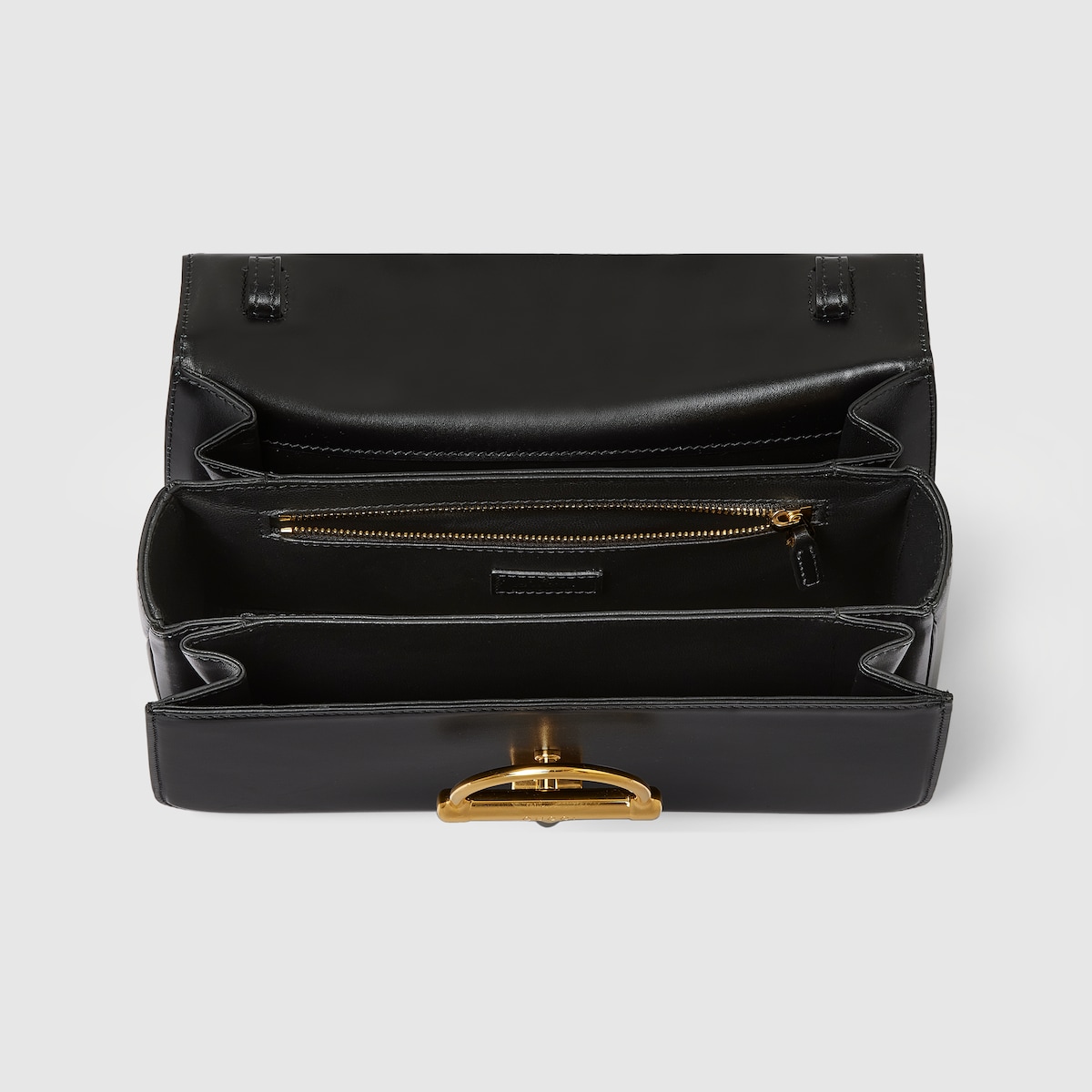 グッチ シエナ〕ミディアム トップハンドルバッグ ・ブラック レザー