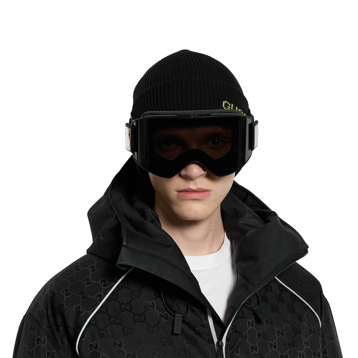Mask-shaped sunglasses in white - thumbnail 7