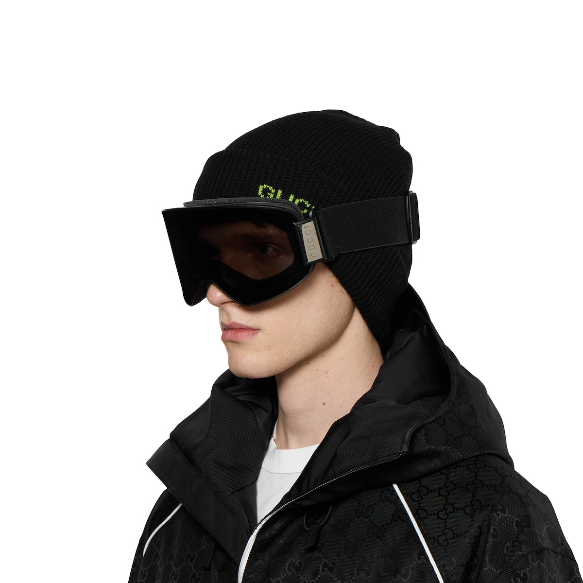 Mask-shaped sunglasses in white - thumbnail 8