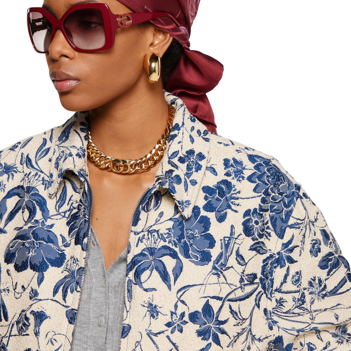acka flower jacquard jacket（brown） Pacsun Jacquard Floral Gas Jacket | PacSun